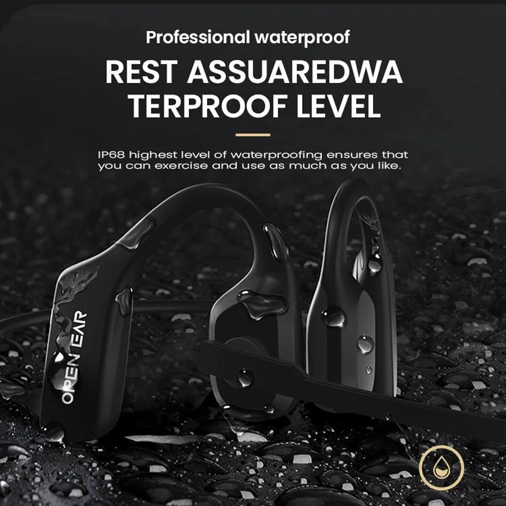 Bluetooth 5.3 Open Ear Wireless Headset With Dual Noise Cancelling Mic Bone Conduction Headphones - Image 6