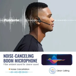 Bluetooth 5.3 Open Ear Wireless Headset With Dual Noise Cancelling Mic Bone Conduction Headphones - Thumbnail Image 3