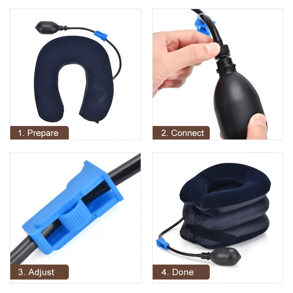 1 Pack Adjustable Inflatable Neck Pillow - Image 4