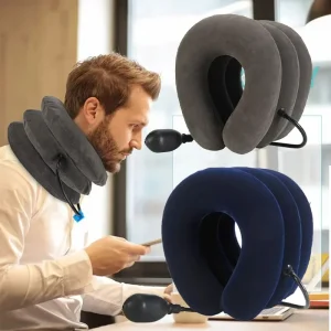 1 Pack Adjustable Inflatable Neck Pillow - Thumbnail Image 3