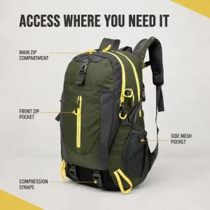 Outdoor Hiking Backpack Waterproof Large‑Capacity Travel Daypack - Thumbnail Image 7