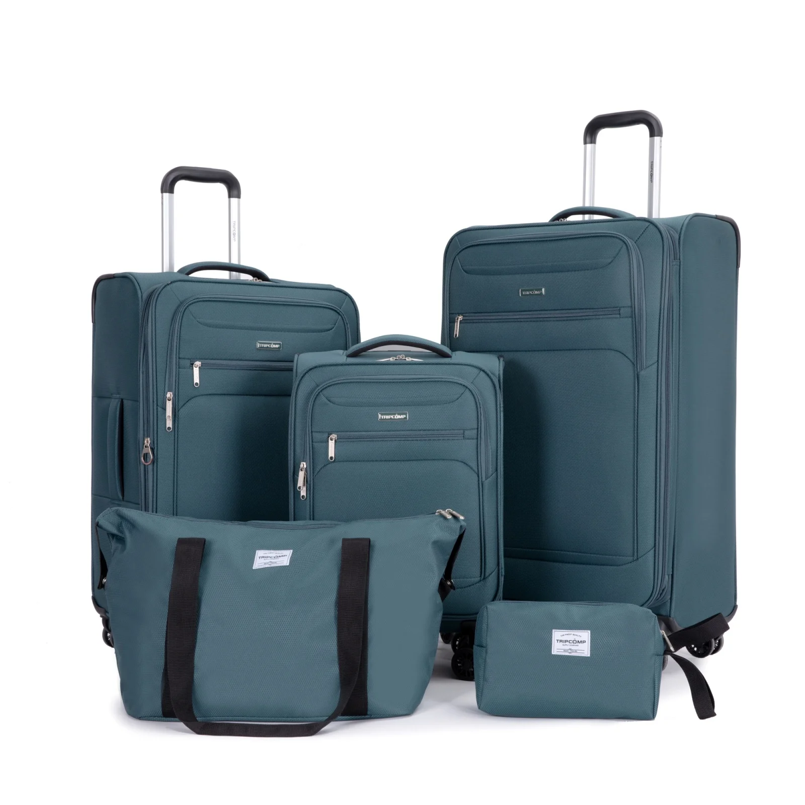 5 Piece Luggage Set with Expandable, Lightweight Softside Suitcase - Image 10