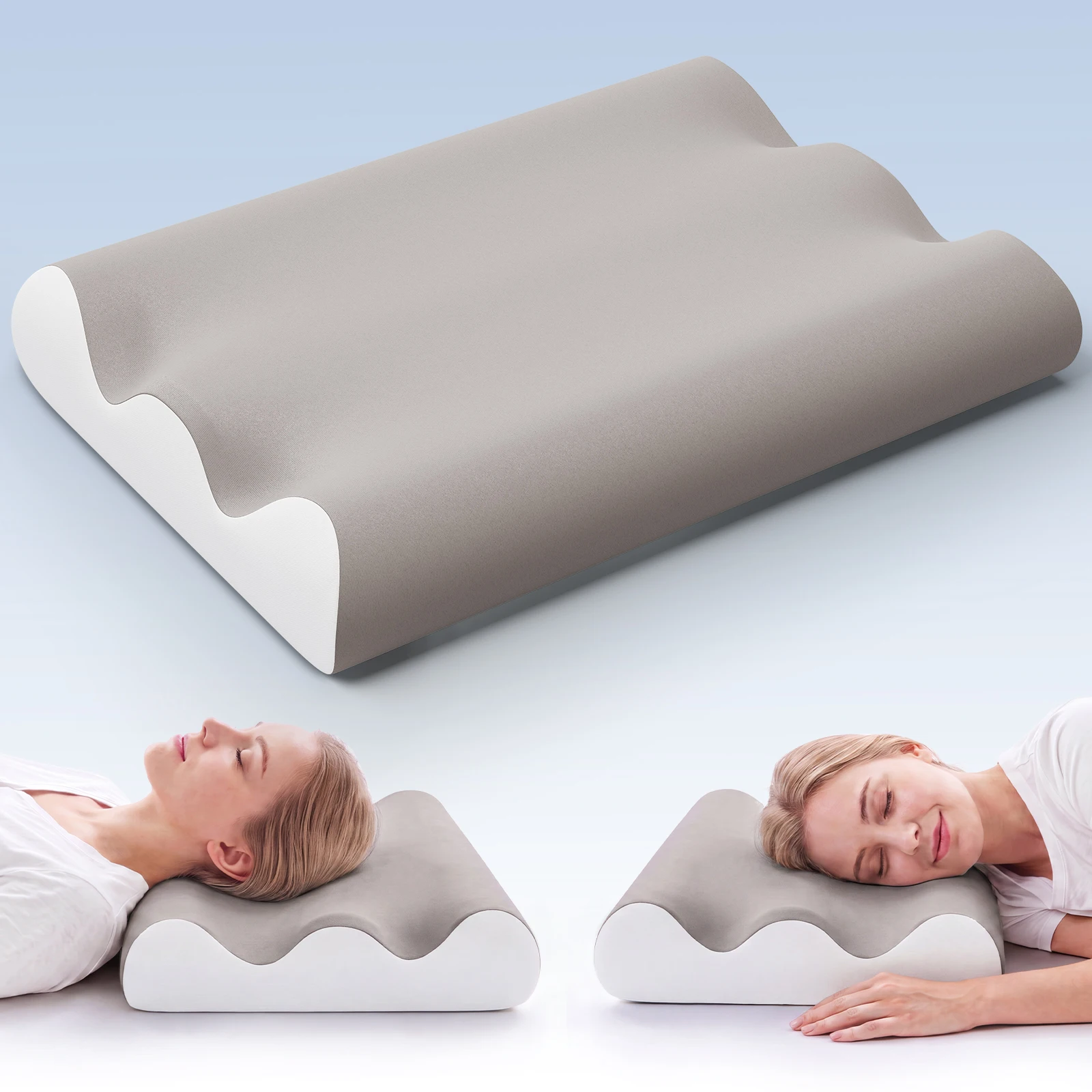 MCQ Memory Foam Cervical Pillow With Cooling Breathable Cover - Image 9