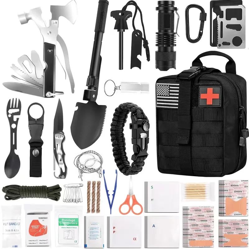 Survival And First Aid Kit with Carry Bag - Image 1