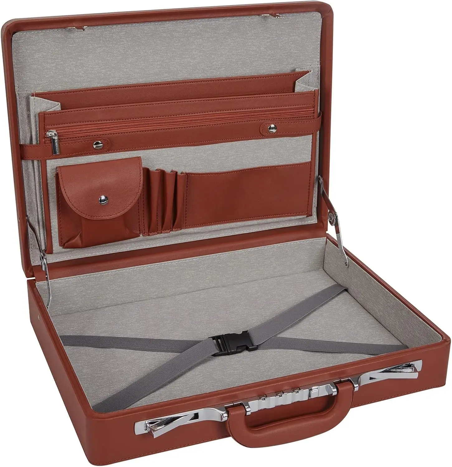 Professional Leather Men Briefcase 15.6" Laptop Work Office - Image 1