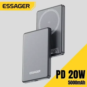 Essager Wireless Power Bank Magnetic 20W 5000mAh Portable Fast Charging External Battery for iPhone 17 16 15 14