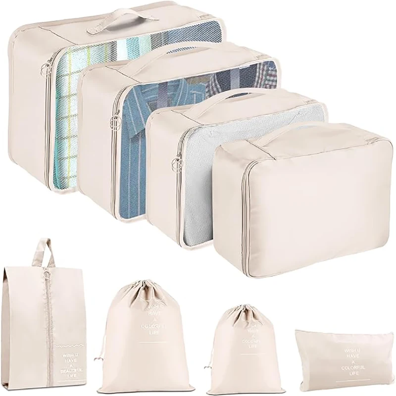 Packing Cubes for Travel - 8pcs/ Set Luggage Organizer Bags - Image 1