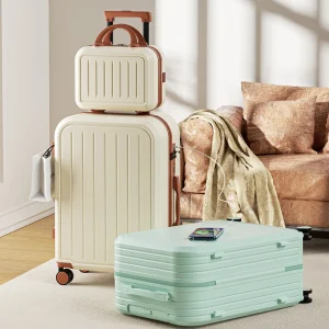 Trolley Suitcase With Cup Holder Roller Suitcase Travel Business Trip Suitcase - Thumbnail Image 2