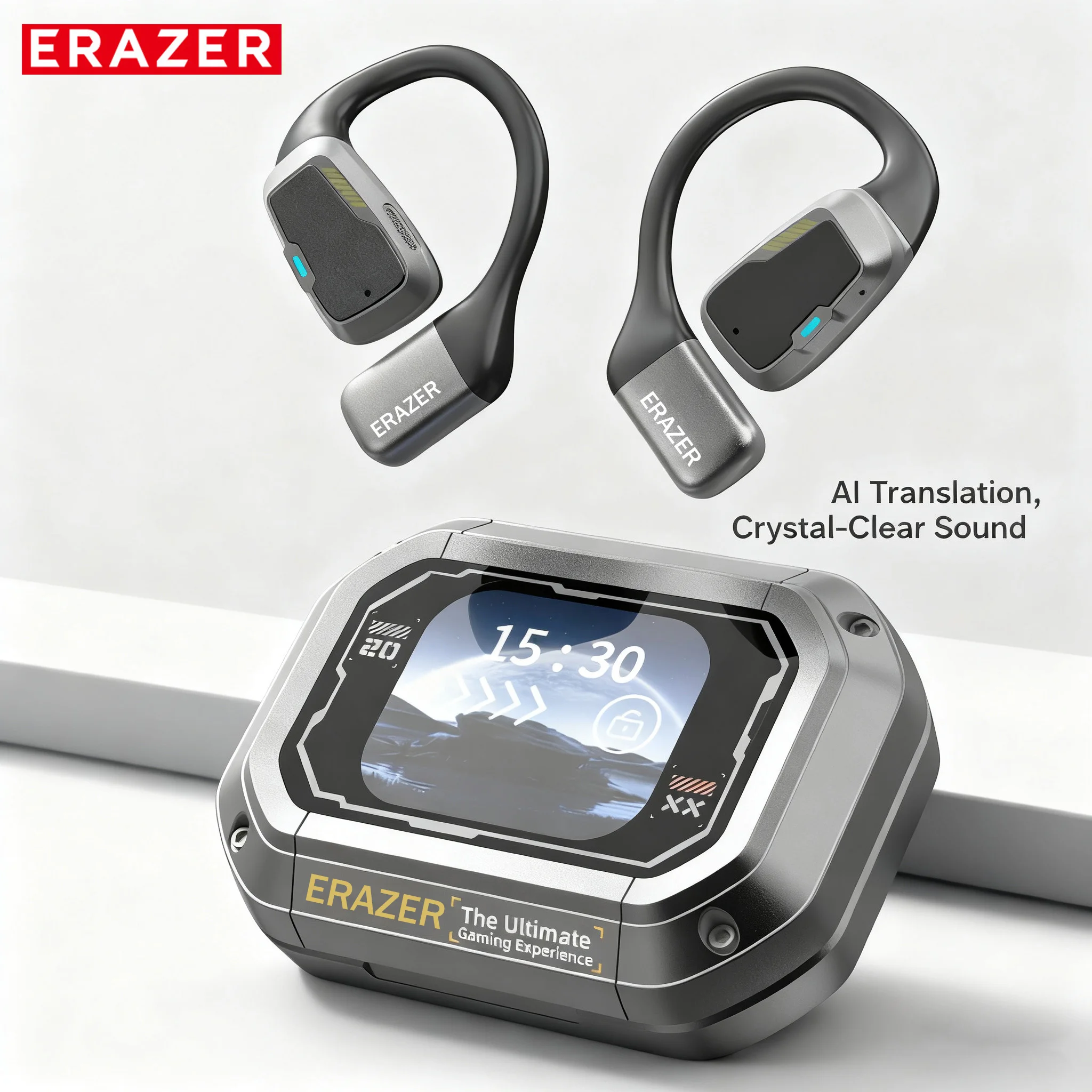 Headphones Bluetooth V6.0 ERAZER XP6 Ai Translator Wireless Earphones - Image 1