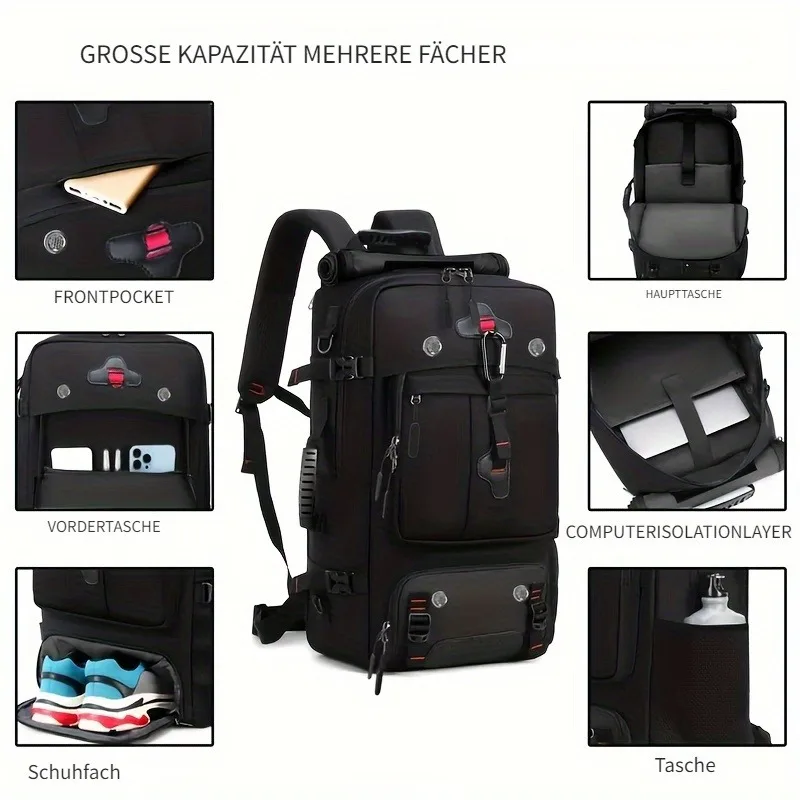 Large Capacity Travel Backpack, 40L Large Backpack - Image 2