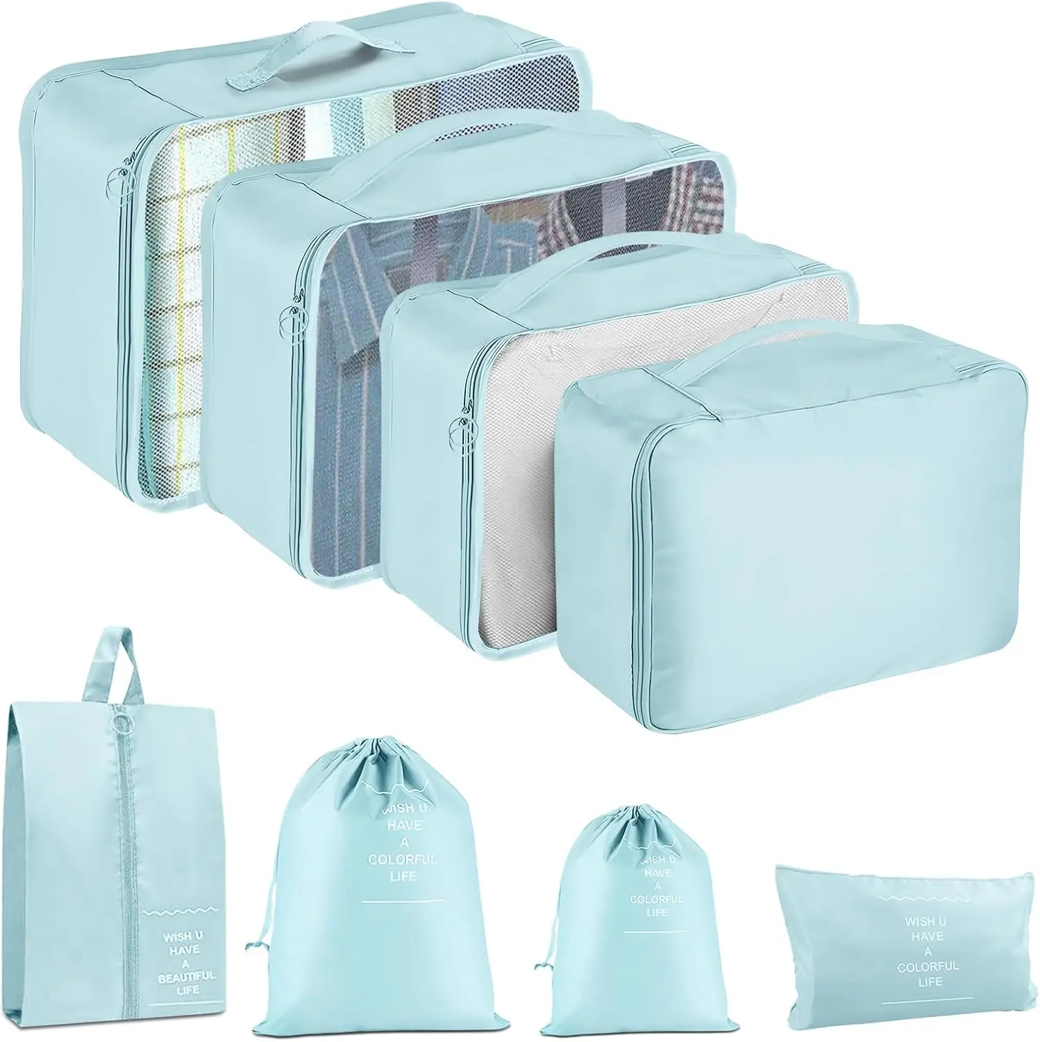 Packing Cubes for Travel - 8pcs/ Set Luggage Organizer Bags - Image 4