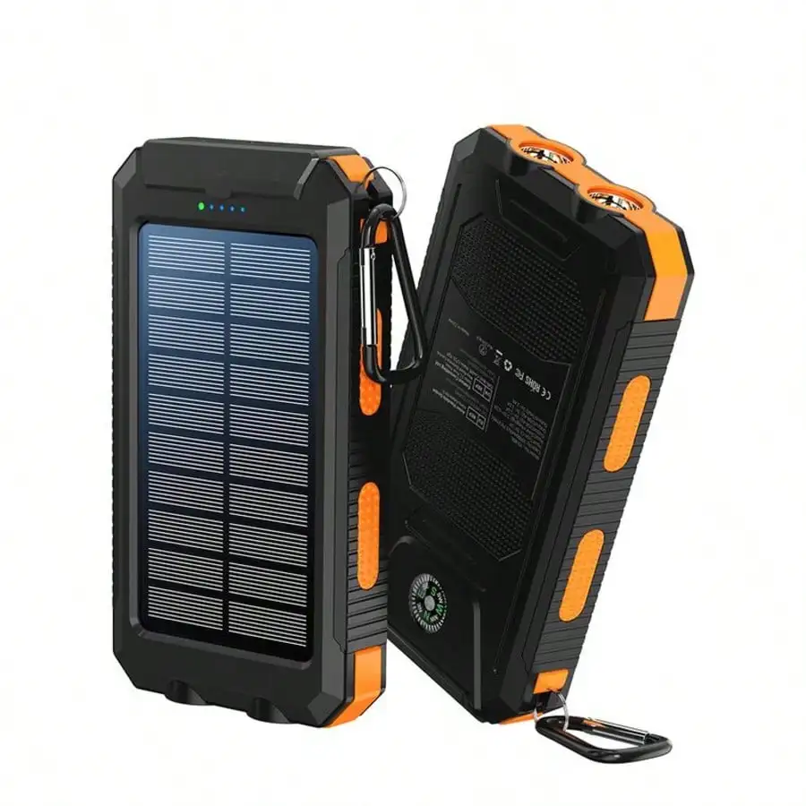 10000mAh Solar Charger Power Bank -Portable Solar Phone Battery Panel Charger - Image 1