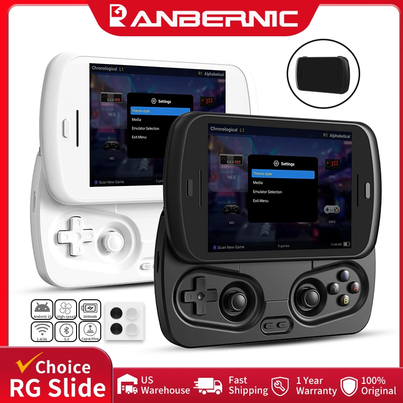 Anbernic RG Slide Retro Handheld Game Console 4.7" LTPS In-Cell Android Video Gaming Player Supports AI Assistant 1080p-Port Out - Image 1