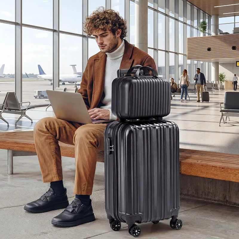 2 Piece Hardside Luggage Set - 20 Inch Carry On Suitcase with TSA Lock - Image 8