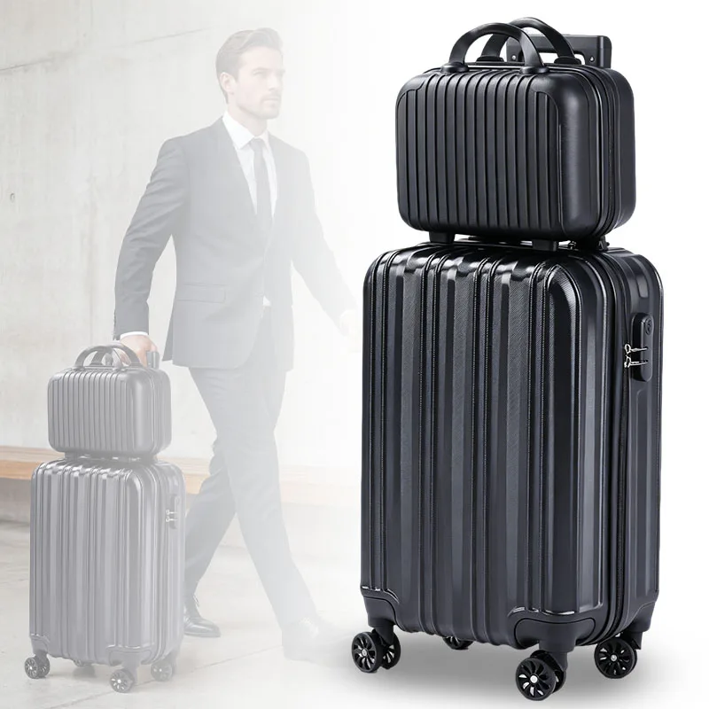 2 Piece Hardside Luggage Set - 20 Inch Carry On Suitcase with TSA Lock - Image 1