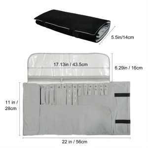 Velvet Travel Jewelry Case Roll Bag Organizer - Thumbnail Image 8