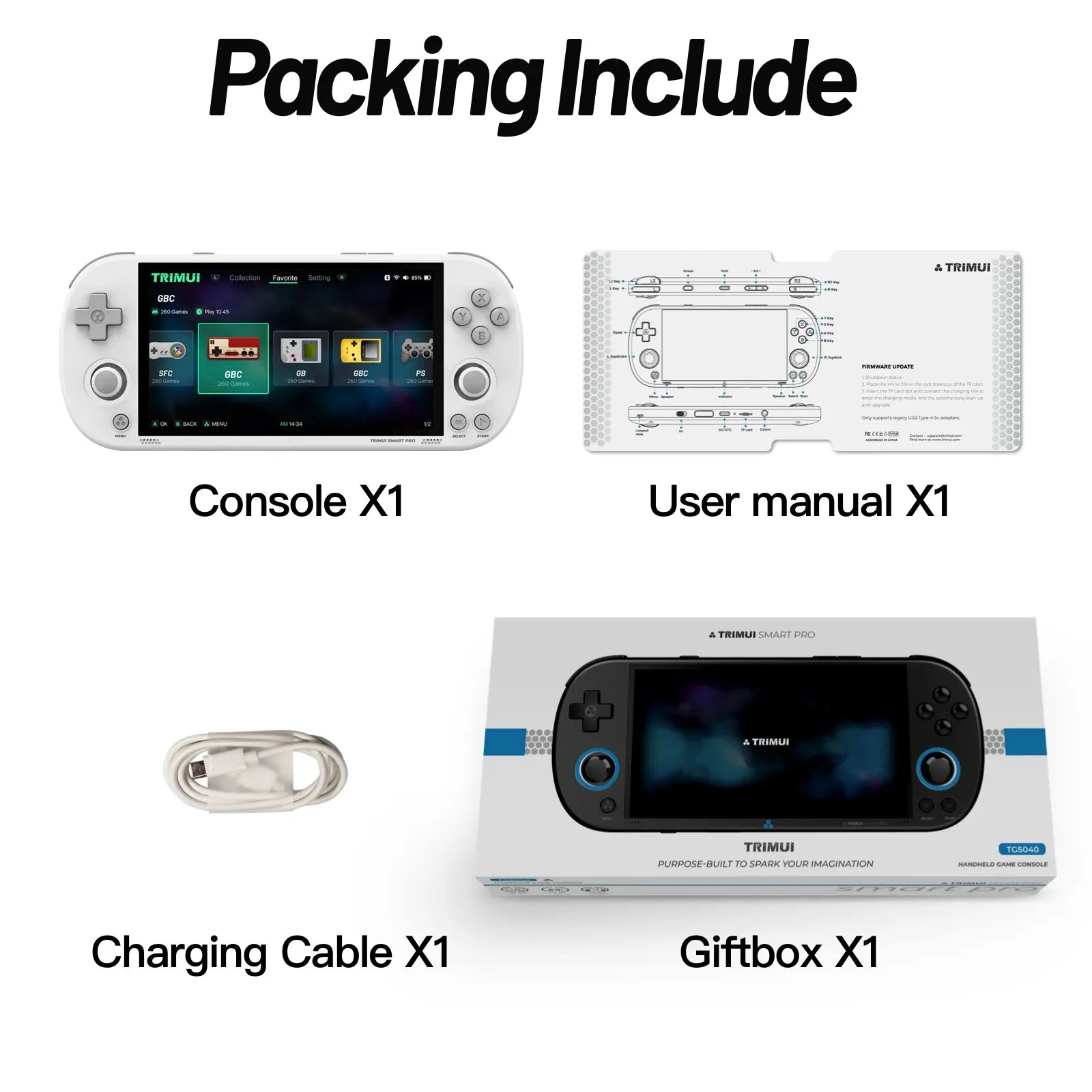 Trimui Smart Pro Handheld Game Console 4.96''IPS Screen Linux System Joystick - Image 7