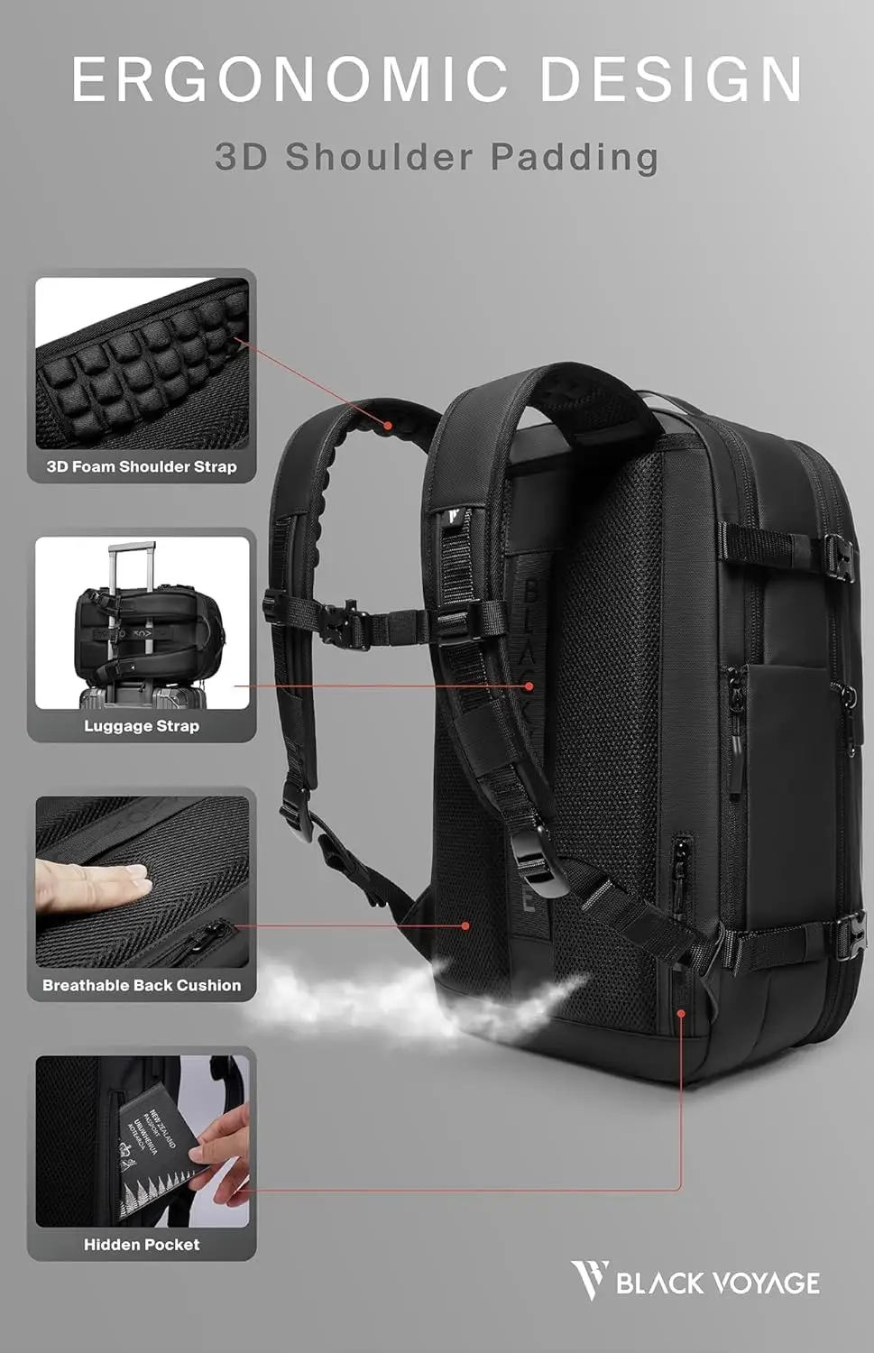 Vortex Vacuum Seal Travel Backpack 60L Expandable Air Compression System - Image 4