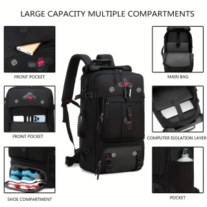 Large Capacity Travel Backpack, 40L Large Backpack - Thumbnail Image 5