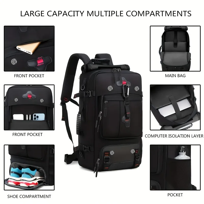 Large Capacity Travel Backpack, 40L Large Backpack - Image 5