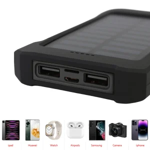 26800mAh Solar Power Bank Dual USB Portable Waterproof Charger - Thumbnail Image 6