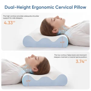 MCQ Memory Foam Cervical Pillow With Cooling Breathable Cover - Thumbnail Image 4
