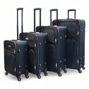 4-Piece Softside Spinner Luggage Set – Lightweight Travel Bags With 360° Wheels, Multiple Pockets & Telescopic Handles