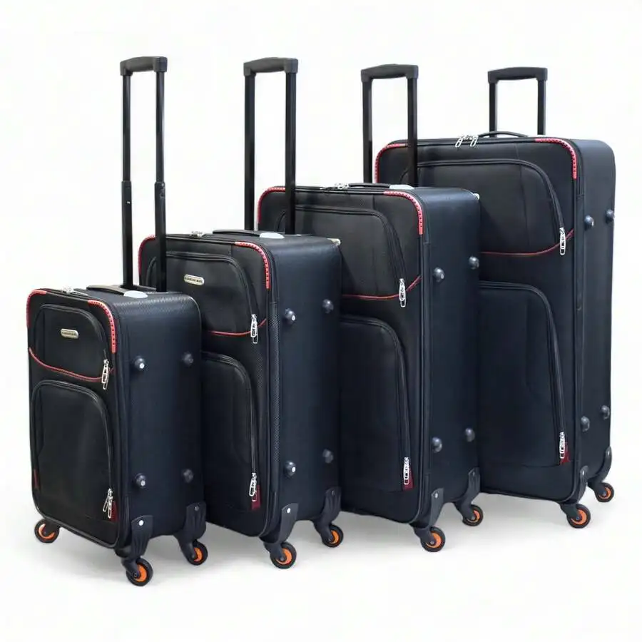 4-Piece Softside Spinner Luggage Set – Lightweight Travel Bags With 360° Wheels, Multiple Pockets & Telescopic Handles - Image 1