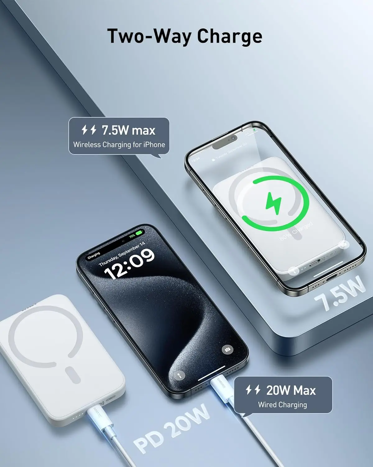 Magnetic Wireless Power Bank - 15W - Image 4