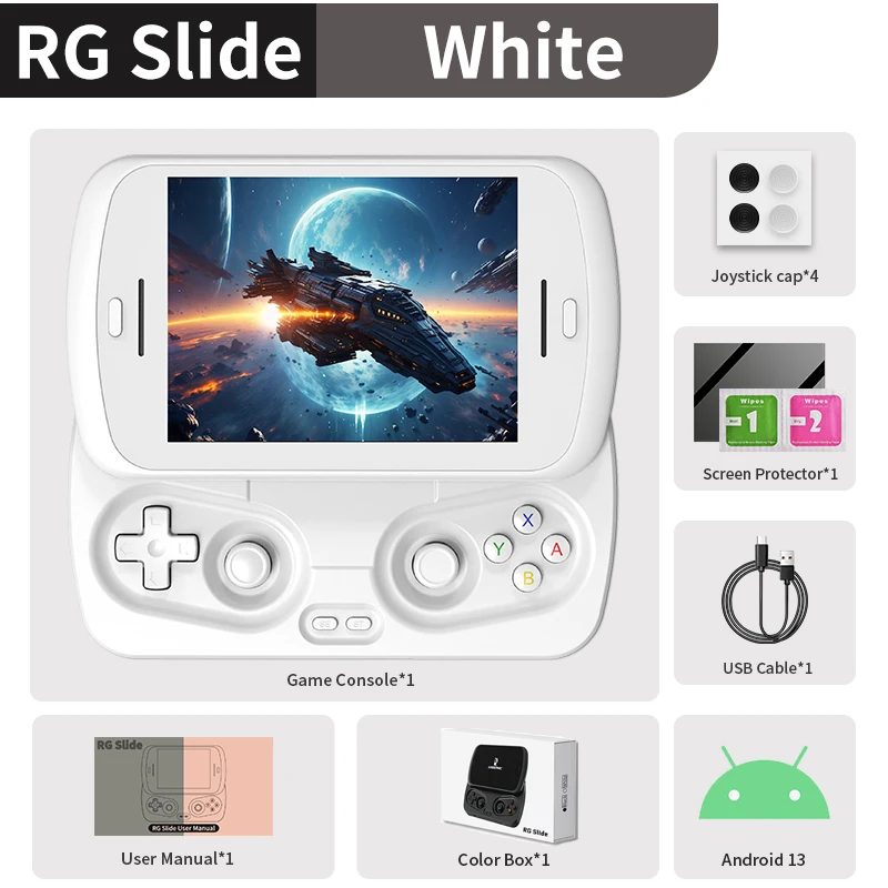 Anbernic RG Slide Retro Handheld Game Console 4.7" LTPS In-Cell Android Video Gaming Player Supports AI Assistant 1080p-Port Out - Image 9