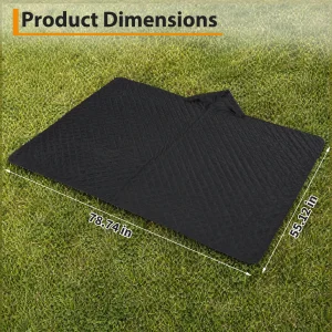 Hooded Camping Blanket, 78.74"×55.12" Waterproof Fleece Outdoor Throw - Thumbnail Image 7