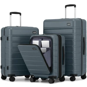 TAKUMI Suitcases with Wheels, Expandable Carry on Luggage, Black, 20 Inch - Thumbnail Image 11