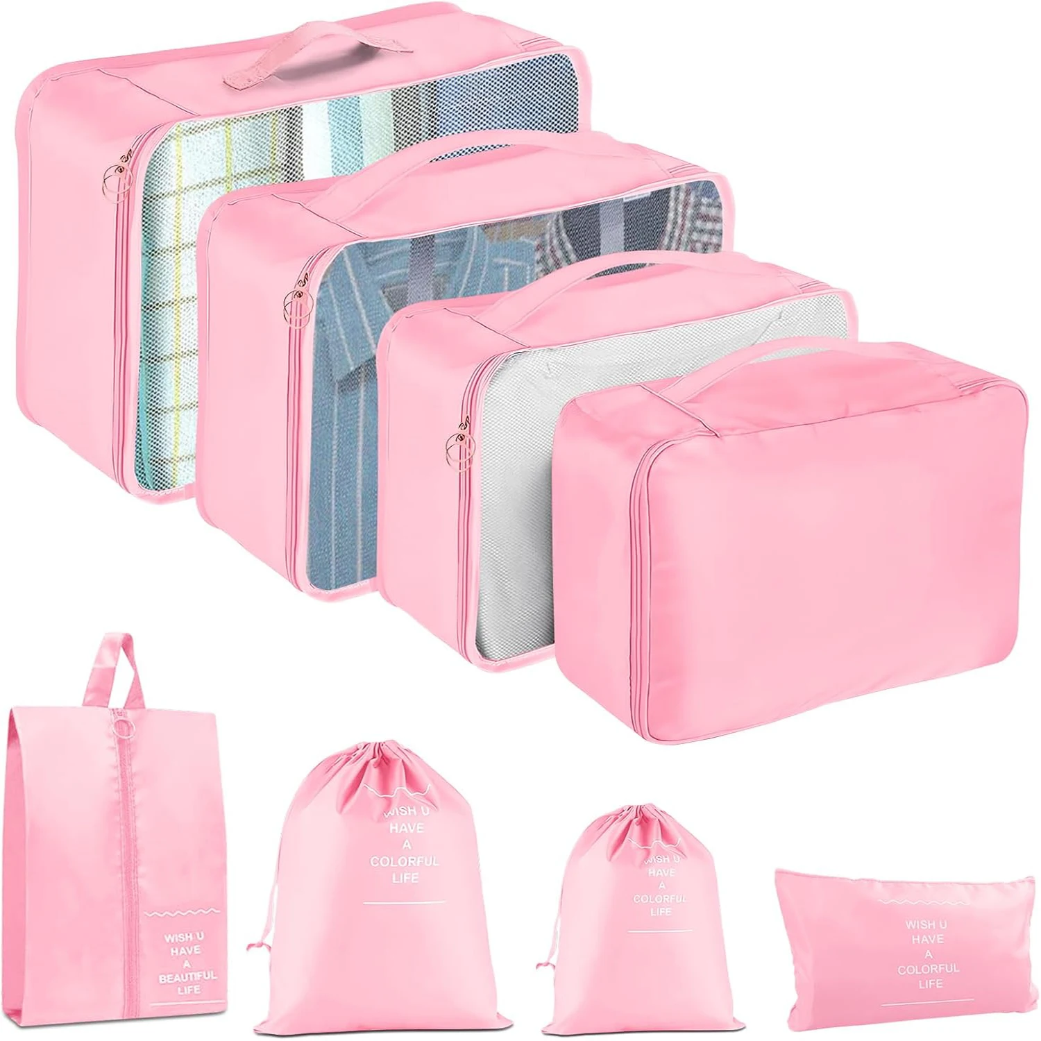 Packing Cubes for Travel - 8pcs/ Set Luggage Organizer Bags - Image 3