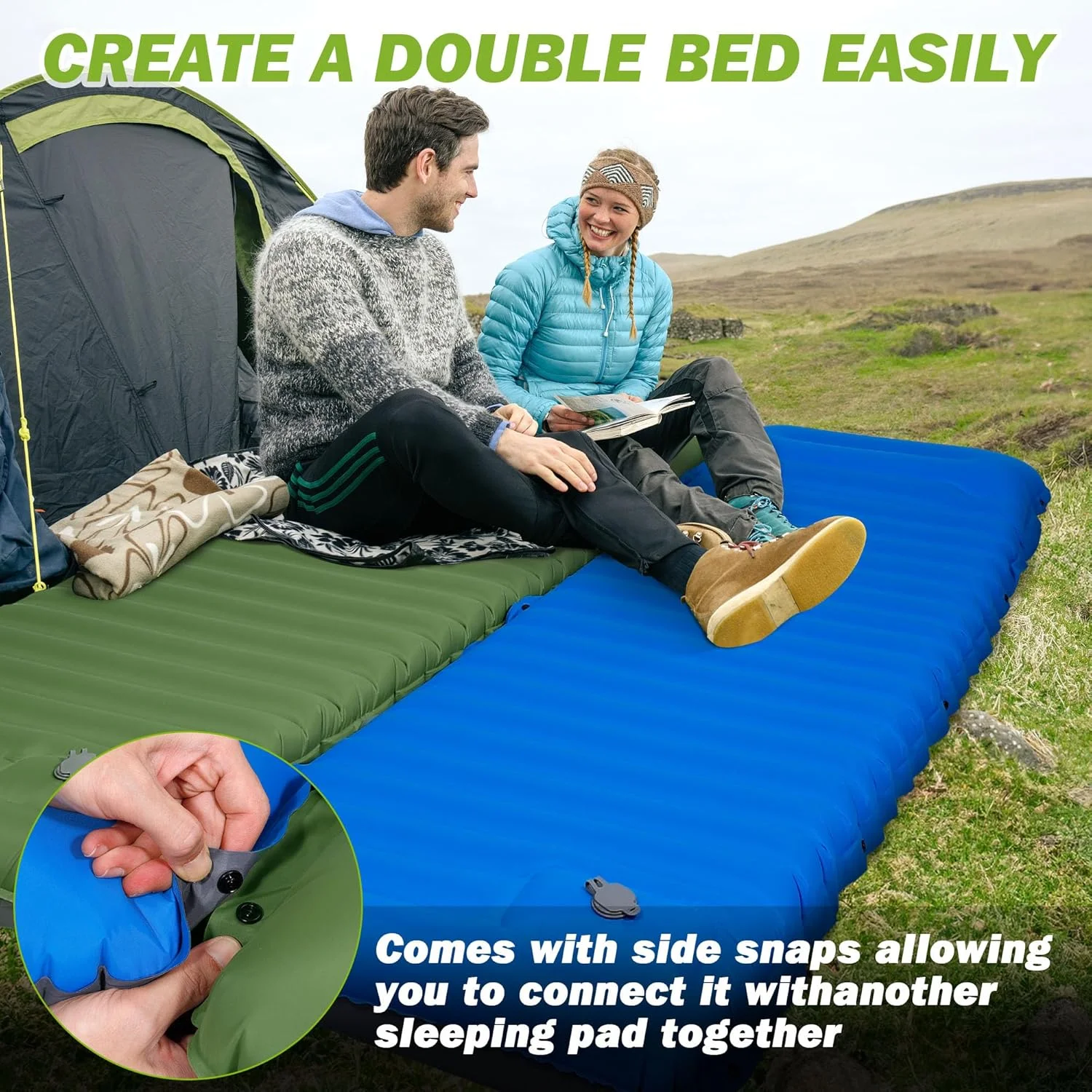 Extra Thick 4 Inch Camping Sleeping Pad - Image 2