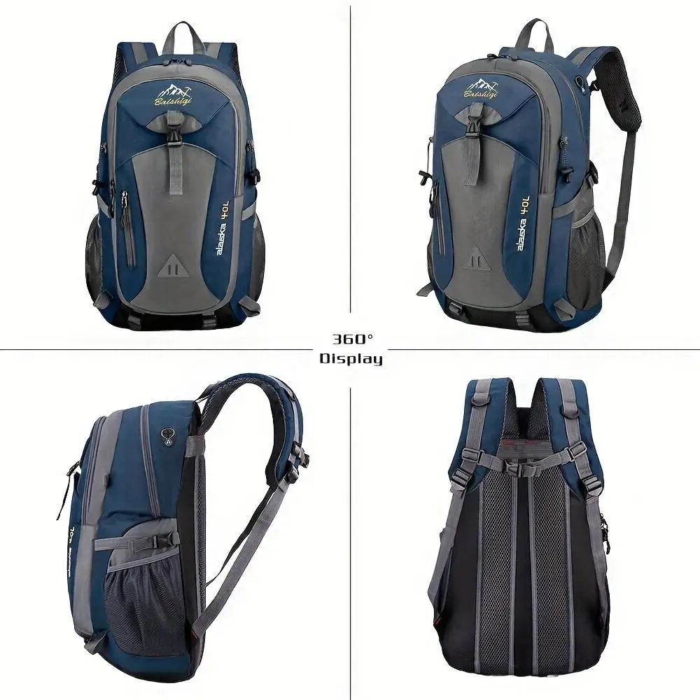 1pc 40L Hiking Daypack Backpack Lightweight Rucksack For Men And Women Camping Traveling Cycling Large Capacity - Image 5