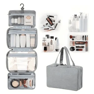 Travel Hanging Toiletry Bag Water-proof Cosmetic Storage Bag Bathroom Beauty Wash Bag AccessoryTowel Bag Wet Dry Separated Bag