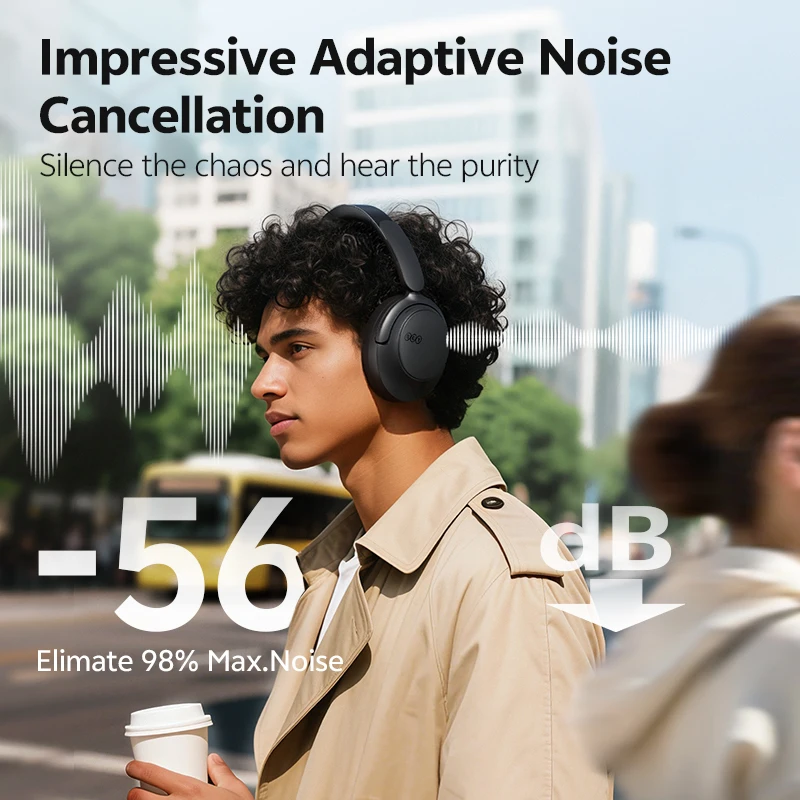 QCY H3S Over Ear Headphone Hi-Res LDAC Spatial Sound Headset, Wireless Earphone Bluetooth 6.0 102Hrs - Image 3