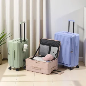 Multifunctional Front Opening Expandable Suitcase
