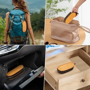New Double Layer Sunglasses Case Durable Multi-Functional Glasses Bag - Thumbnail Image 2