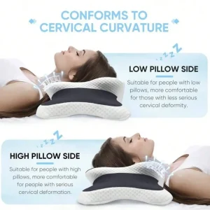 Ergonomic Memory Foam Butterfly Neck Pillow With C-Shape/Dual Height Adjustment - Thumbnail Image 5
