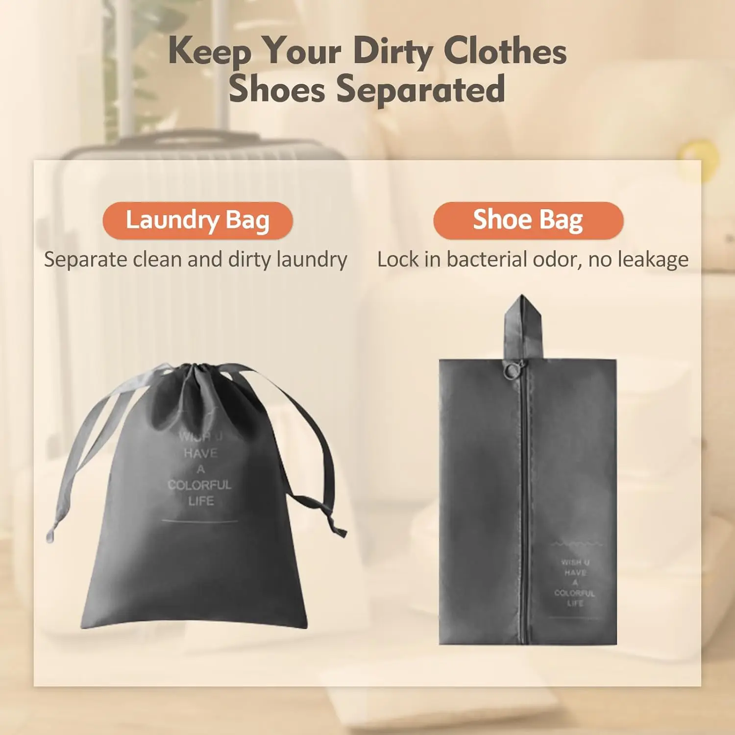 Packing Cubes for Travel - 8pcs/ Set Luggage Organizer Bags - Image 6