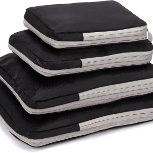 4Pcs/Set Travel Compression Packing Cubes Bag S/M/L/X Portable Suitcase - Thumbnail Image 8