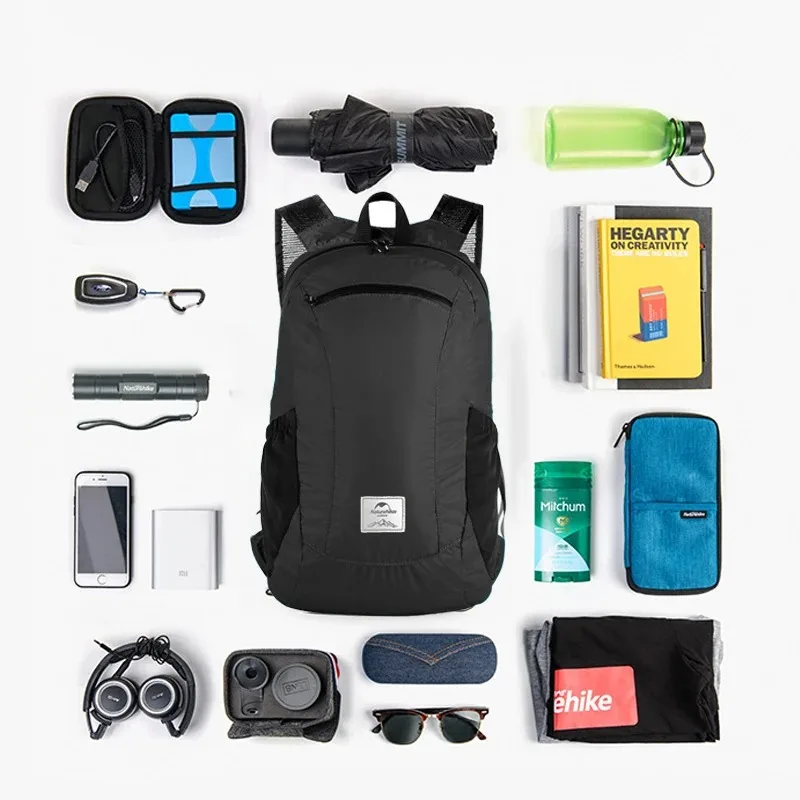 Naturehike Ultra Lightweight 18L Camping Backpack Portable Waterproof Nylon Bags Man Outdoor Hiking Sports Travel Backpack - Image 4