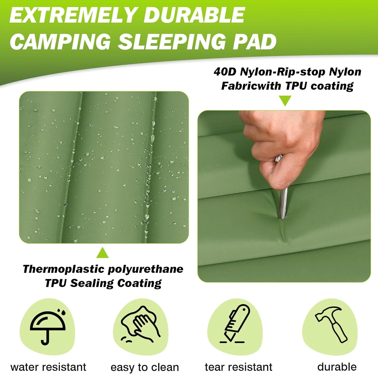 Extra Thick 4 Inch Camping Sleeping Pad - Image 6