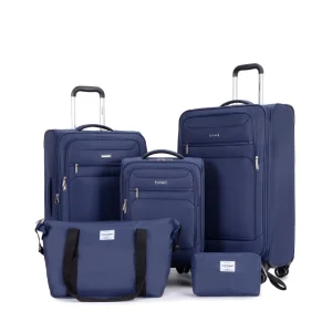 5 Piece Luggage Set with Expandable, Lightweight Softside Suitcase - Thumbnail Image 9