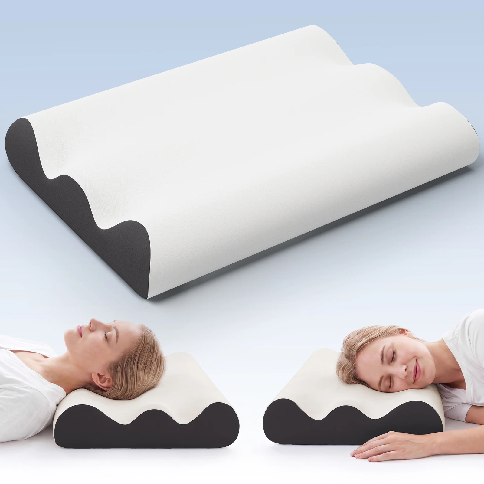MCQ Memory Foam Cervical Pillow With Cooling Breathable Cover - Image 8