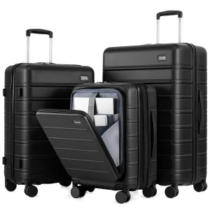 TAKUMI Suitcases with Wheels, Expandable Carry on Luggage, Black, 20 Inch - Thumbnail Image 9