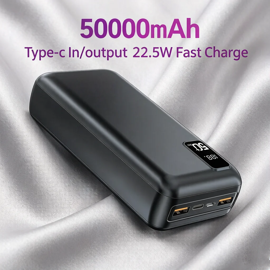 Hganus 50000mAh Powerbank 22.5W Fast Charge Protable Powerbank - Image 2