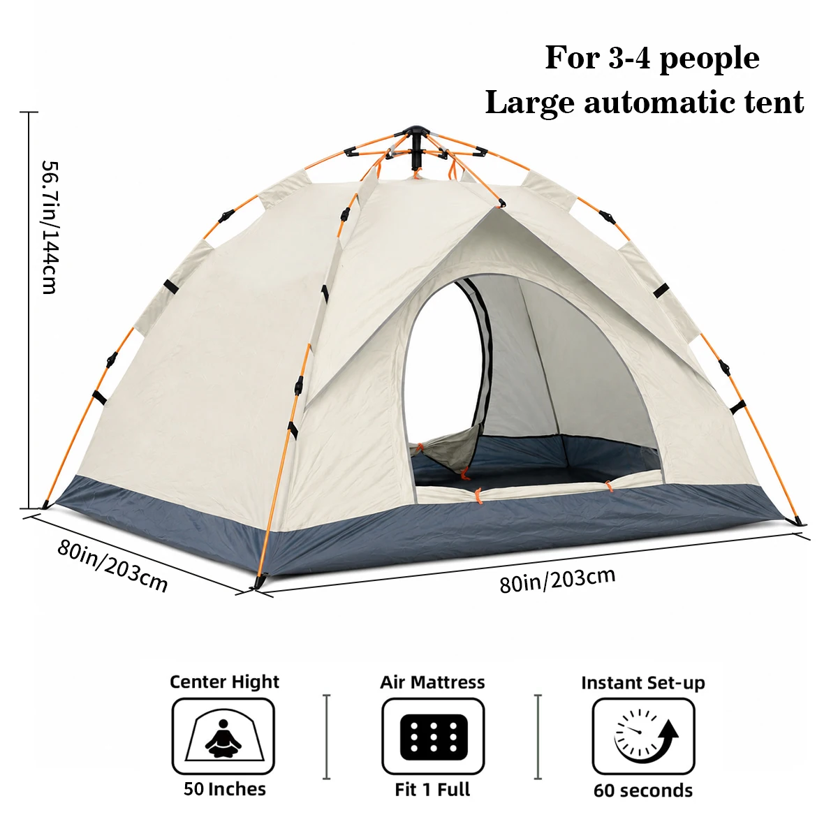 Automatic Pop-Up Outdoor Camping Tent Quick to Set Up - Image 10