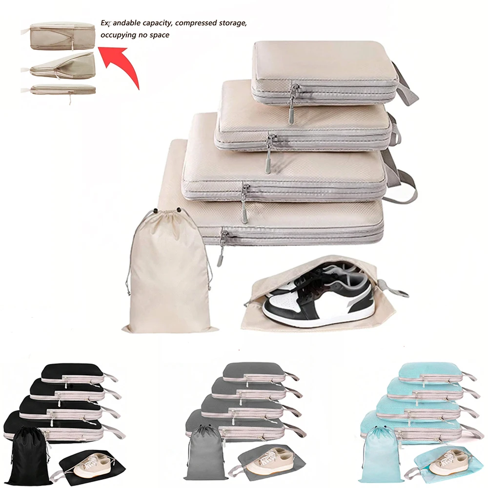 6 Set Compression Packing Cubes for Suitcase - Image 1